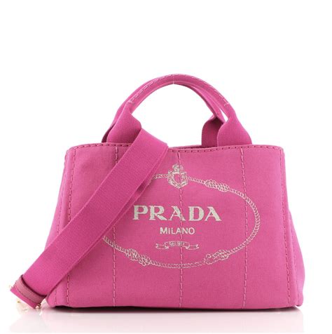 prada canapa convertible tote canvas mini